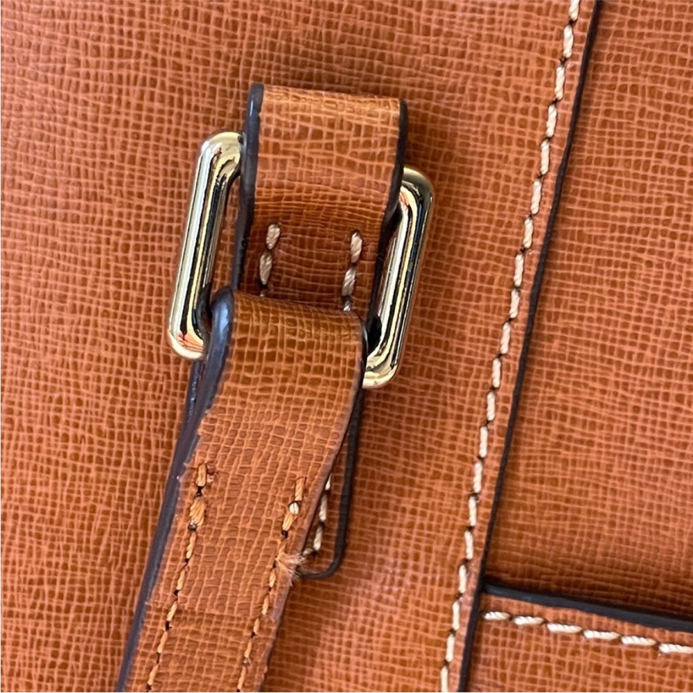 DOONEY & BOURKE COGNAC LEATHER LEXINGTON SHOPPER BAG - Picture 8 of 16